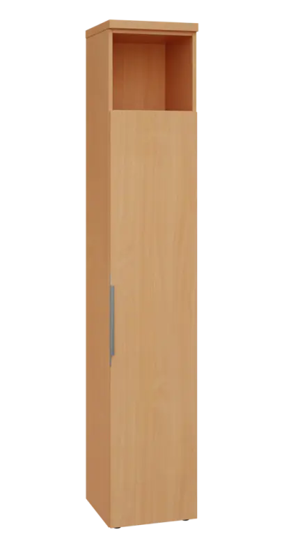 SIN 6 - 4DN kancelářská skříň, 1-dveřová/nika, pravá, 2170x400x400, buk royal